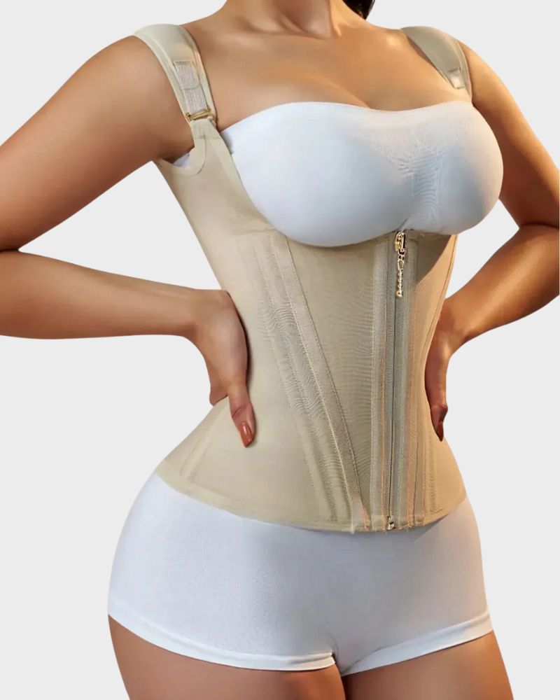 VitalFit Double Waistband Corset Vest - Boosts Core Sweat
