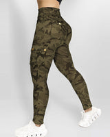 FlexiFit Butt Lifting Cargo Leggings - High Waist Support