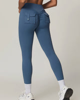 Y2K Wide Waistband High Stretch Pocket Cargo Butt Lifting Workout Quick Drying Leggings