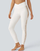 FlexiFit Yoga Leggings - High Waist Lace Panel Support