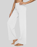 AuraFlex Womens High Waisted Wide Leg Pants - Pockets