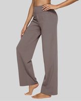 AuraFlex Womens High Waisted Wide Leg Pants - Pockets
