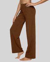 AuraFlex Womens High Waisted Wide Leg Pants - Pockets