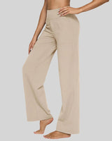 AuraFlex Womens High Waisted Wide Leg Pants - Pockets
