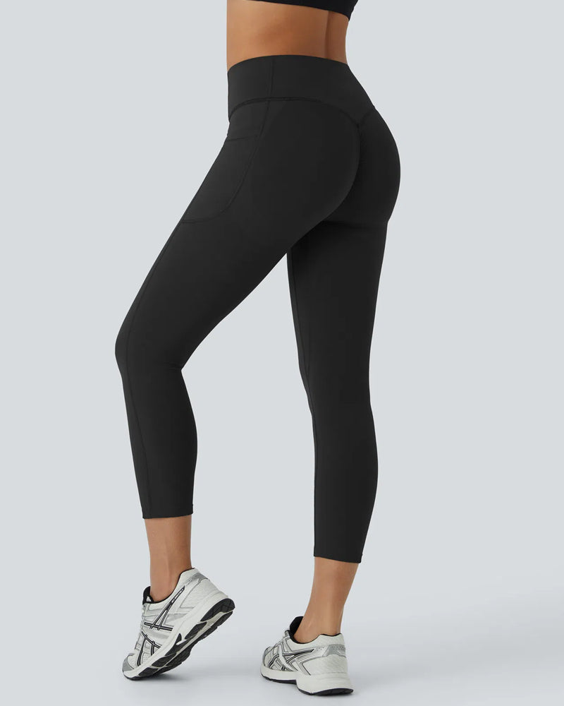 VivaFlex High Waist Tummy Control Capri Leggings - Sculpting