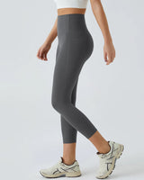 VivaFlex High Waist Tummy Control Capri Leggings - Sculpting